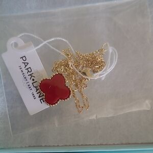 Park Lane Red and Gold Dainty Necklace